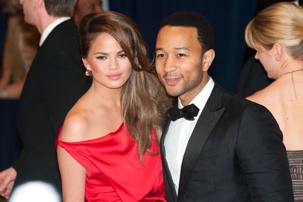 Model Chrissy Teigen and John Legend